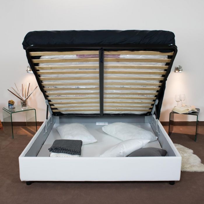 letto matrimoniale contenitore senza testiera