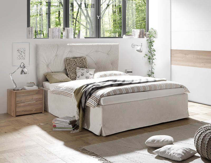 Albatros - Letto design in ecopelle matrimoniale cm 186x217x124h - vari colori