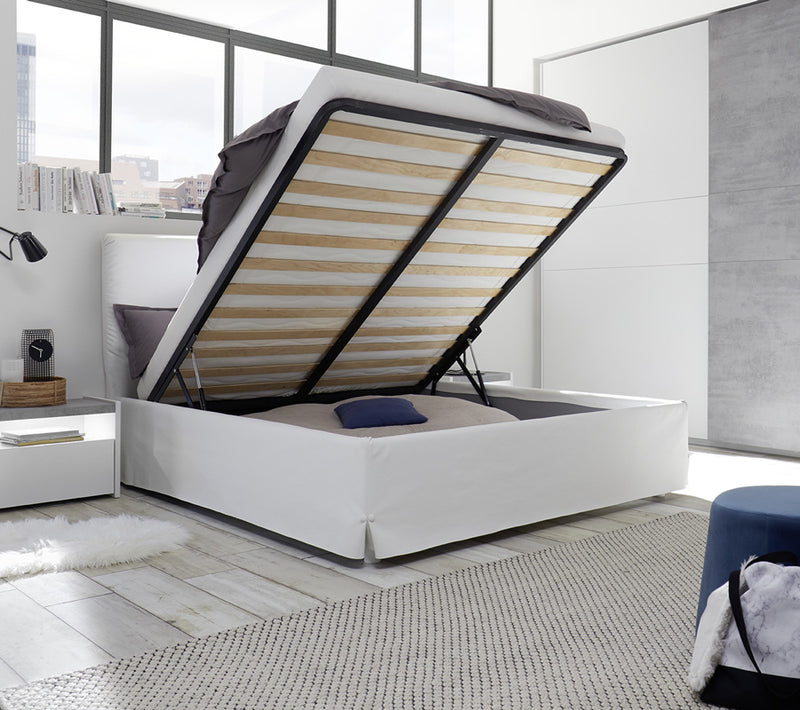 Albatros - Letto design in ecopelle matrimoniale cm 186x217x124h - vari colori