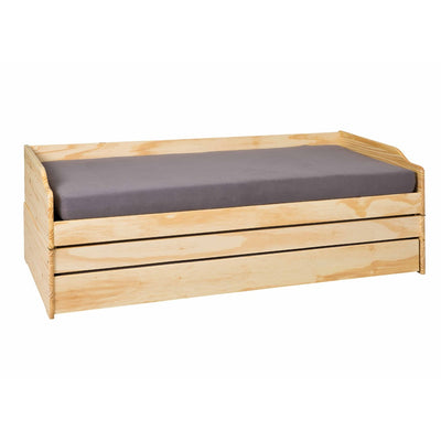 Novilio - Letto singolo in legno massello trasformabile in 3 letti cm 97x209x65h