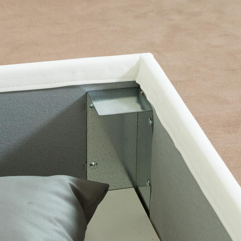letto singolo sommier in similpelle con contenitore o senza