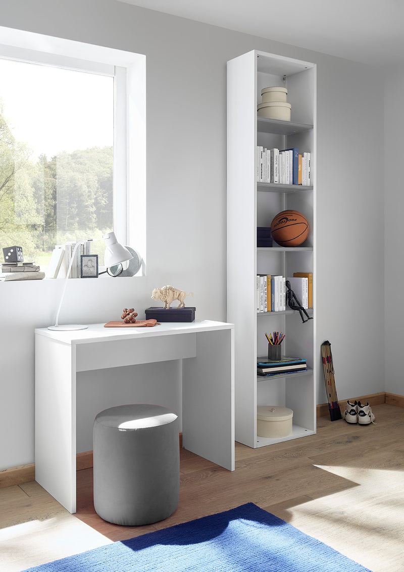 Esedra - Libreria a colonna moderna ripiani colorati in legno - vari modelli