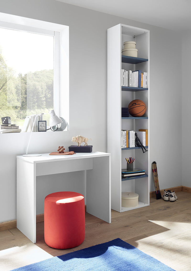 Esedra - Libreria a colonna moderna ripiani colorati in legno - vari modelli