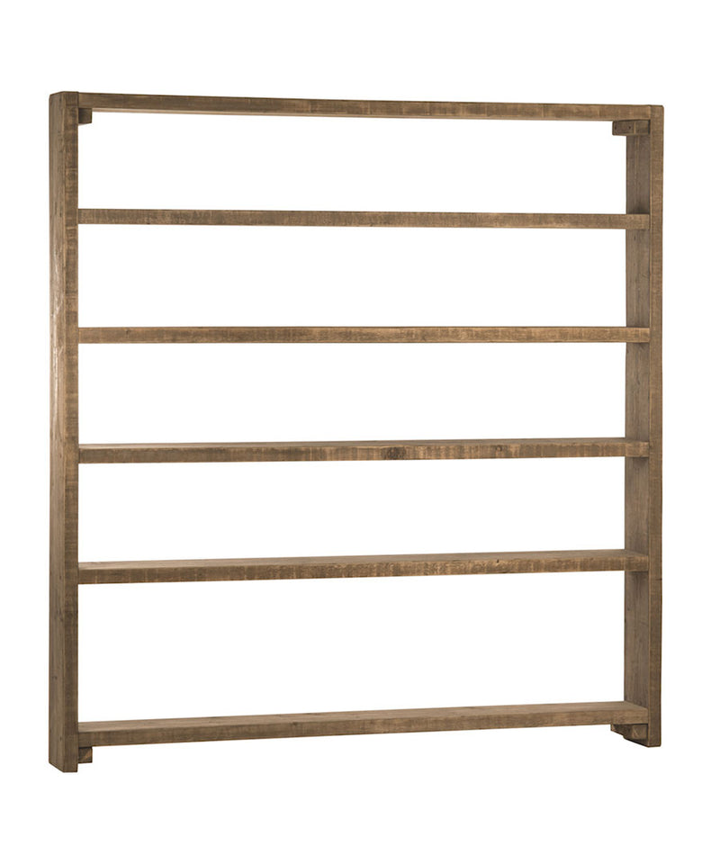 Scaffale libreria stile country in legno di recupero cm 190x23x190h