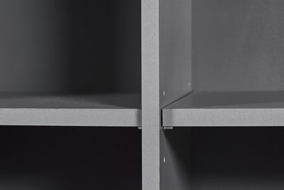 Normady - Libreria scaffale con cassetti e vani in legno colore grigio cm 81x40x191h