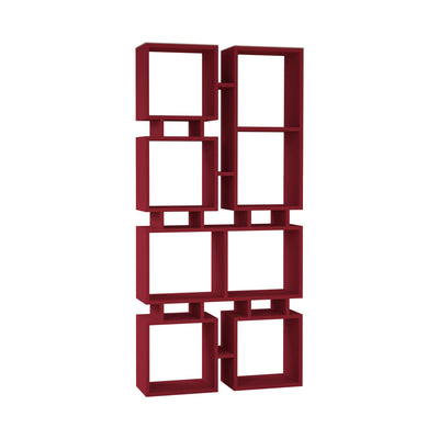 Libreria scaffale per ufficio e casa design geometrico in legno cm 79x24x167h - vari colori