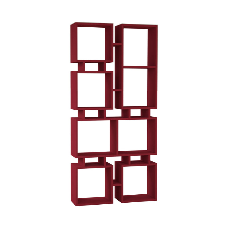 Libreria scaffale per ufficio e casa design geometrico in legno cm 79x24x167h - vari colori