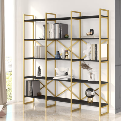 Libreria moderna con 15 ripiani e struttura in metallo cm 170x30x175h - vari colori