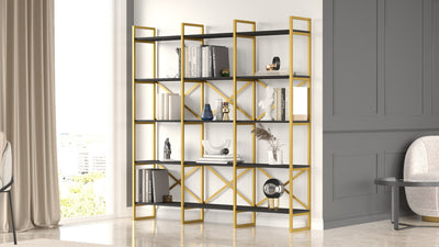 Libreria moderna con 15 ripiani e struttura in metallo cm 170x30x175h - vari colori