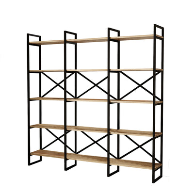 Libreria moderna con 15 ripiani e struttura in metallo cm 170x30x175h - vari colori