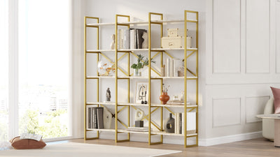 Libreria moderna con 15 ripiani e struttura in metallo cm 170x30x175h - vari colori