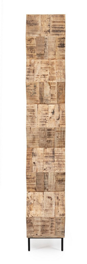 Libreria design in legno di mango finitura naturale cm 100x30x186h