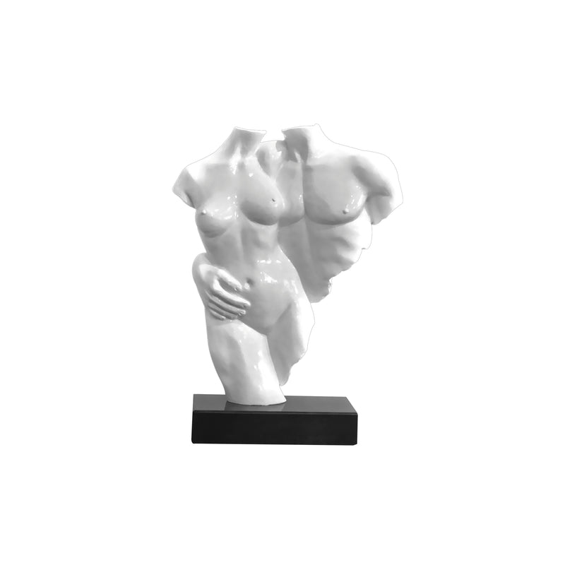 Love - Scultura moderna artigianale in poliresina e marmo cm 35x12x49h