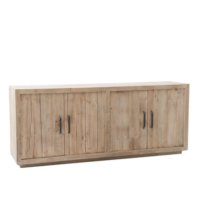 Madia 4 ante in legno massello naturale ripiano interno cm 220x45x90h