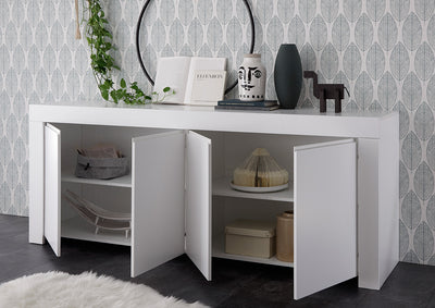 Rosmary - Madia design moderna 4 ante in legno cm 210x42x81h - vari colori