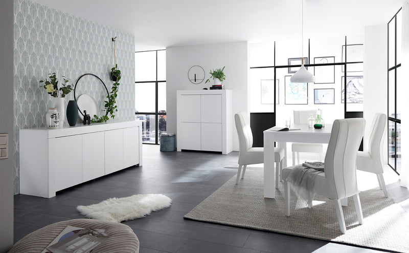 Rosmary - Madia design moderna 4 ante in legno cm 210x42x81h - vari colori