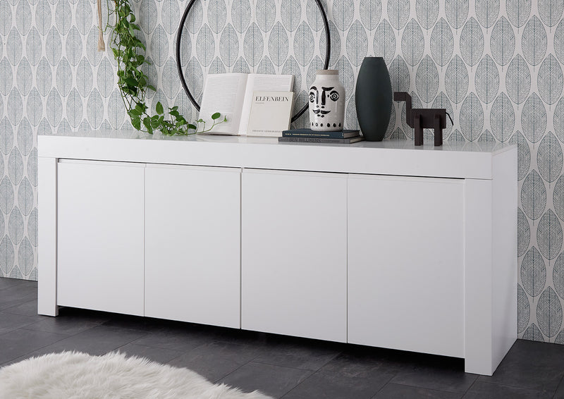 Rosmary - Madia design moderna 4 ante in legno cm 210x42x81h - vari colori