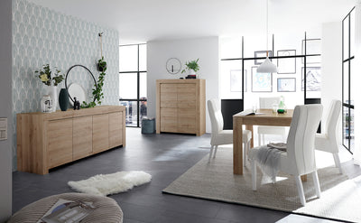 Rosmary - Madia design moderna 4 ante in legno cm 210x42x81h - vari colori