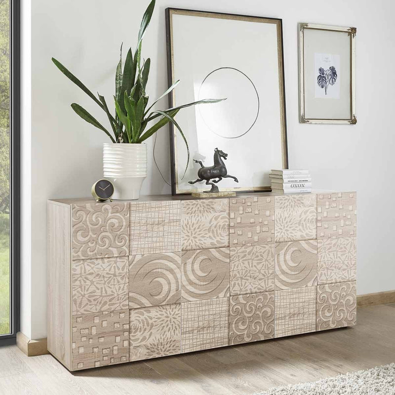 soggiorno completo moderno rovere serigrafato
