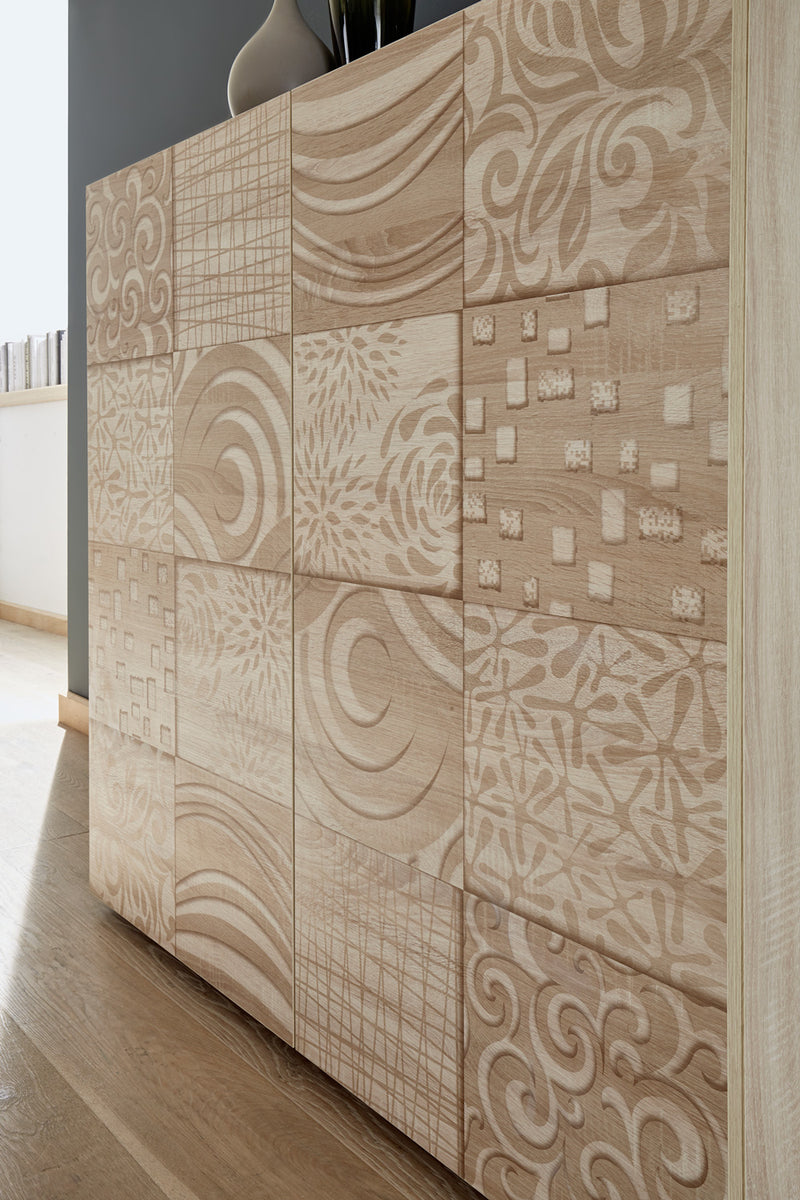 soggiorno completo moderno rovere serigrafato