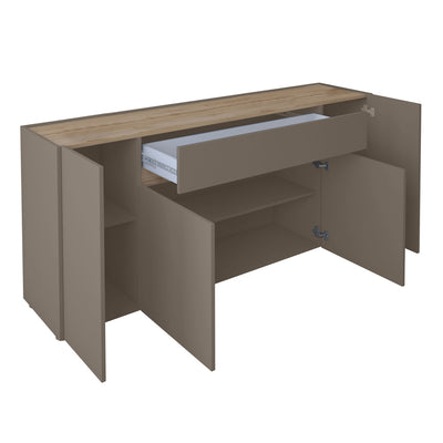 madia moderna in legno tortota e rovere