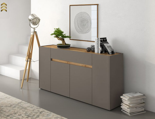 madia moderna in legno tortota e rovere