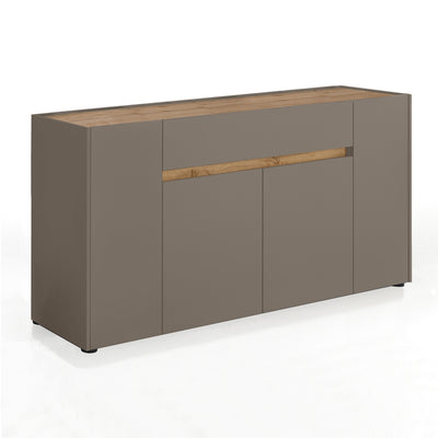 madia moderna in legno tortota e rovere