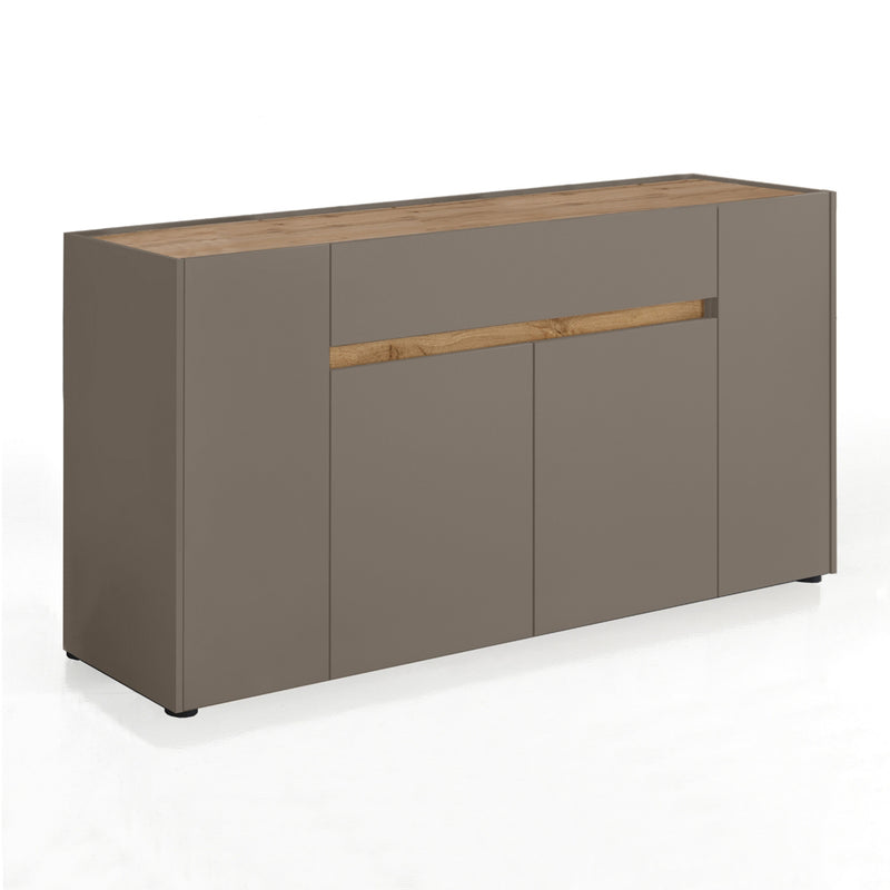 madia moderna in legno tortota e rovere