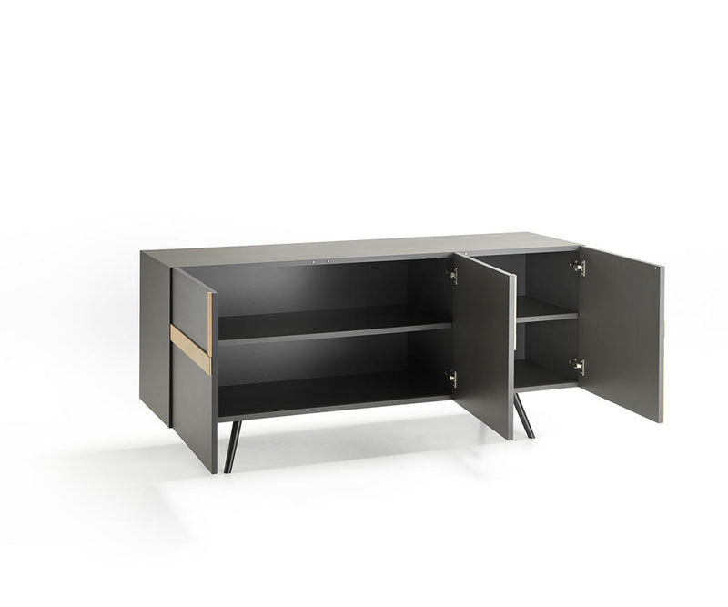 madia moderna antracite inserti rovere