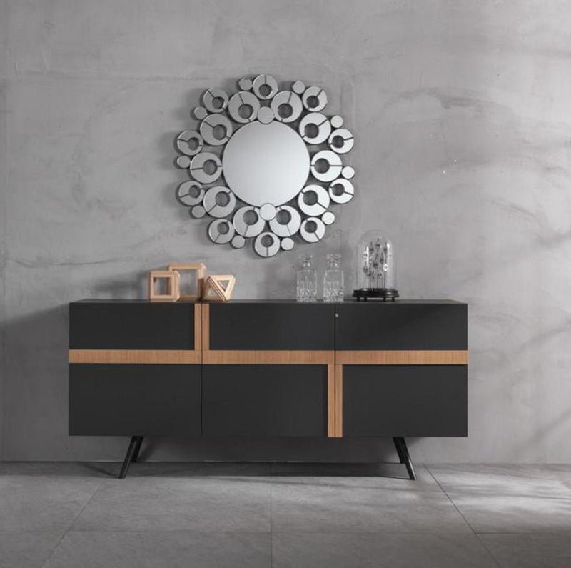 madia moderna antracite inserti rovere