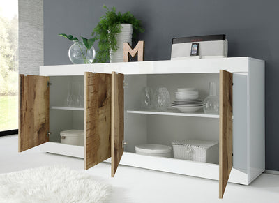 Aiman - Madia 4 ante design per living cm 207x43x86h - vari colori