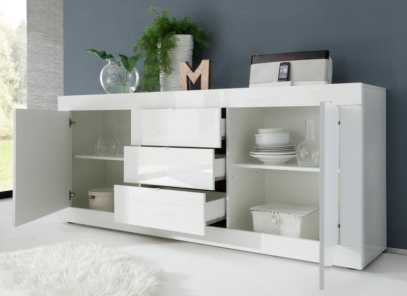 Cody - Soggiorno completo moderno con tavolo allungabile madia e credenza