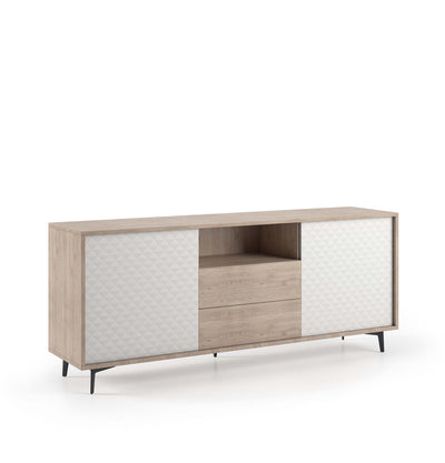 Andromeda - Madia con 2 ante e cassetti design moderno in legno cm 184x45x77h - vari colori