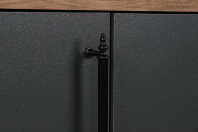 Madia credenza in stile industrial con  2 ante e 2 cassetti centrali cm 160x40x77h