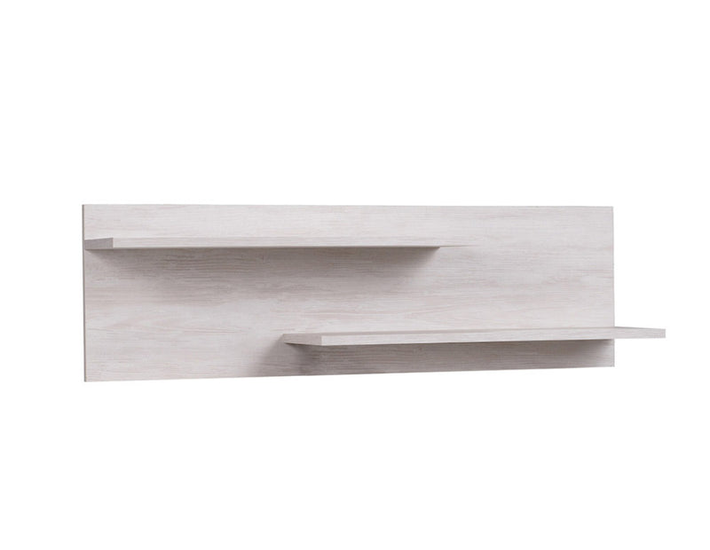 mensola in legno 2 ripiani colore oak white