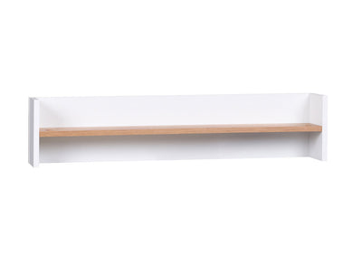 mensola in legno bianco opaco e naturale