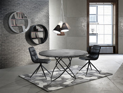 Mensola libreria da muro design tondo in metallo