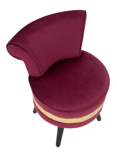 mini sedia da camera moderna in tessuto colore bordeaux