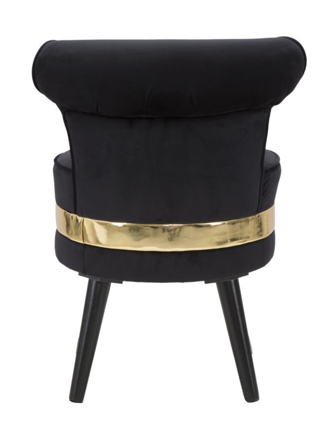 mini sedia da camera moderna in tessuto colore nero