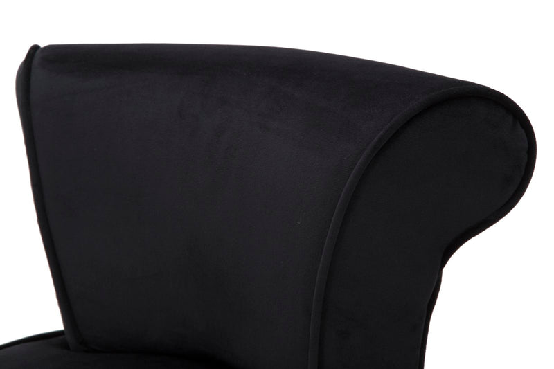 mini sedia da camera moderna in tessuto colore nero