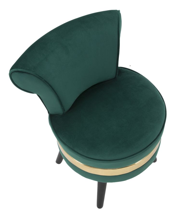 mini sedia da camera moderna in tessuto colore verde