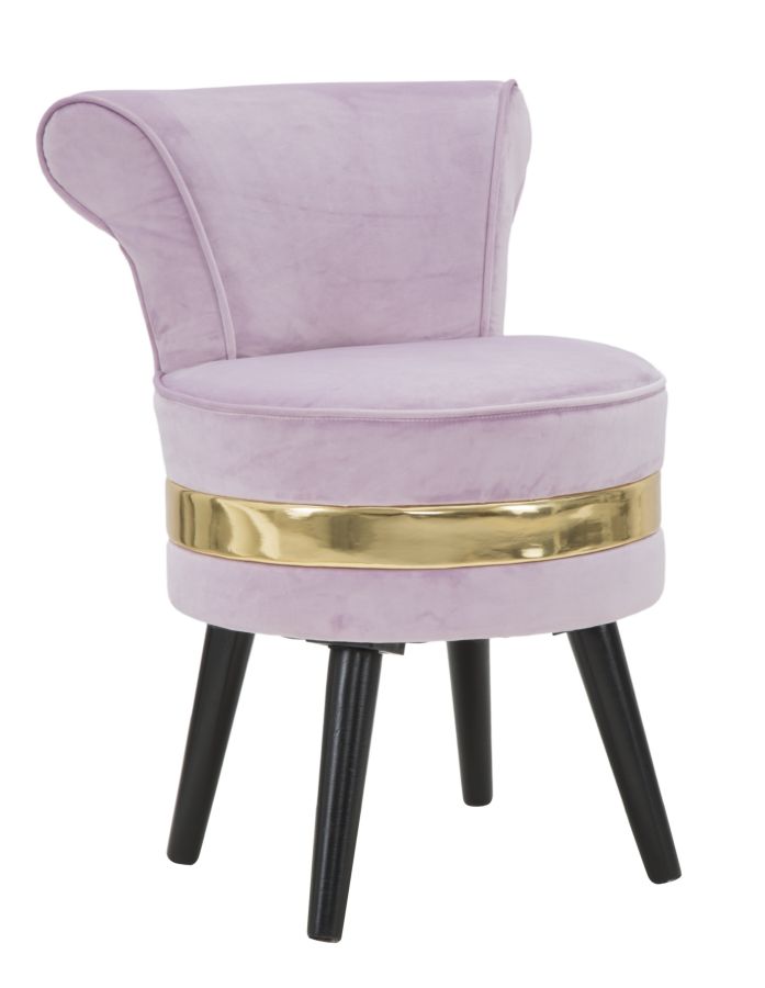 mini sedia da camera moderna in tessuto colore viola