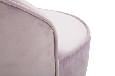 mini sedia moderna in tessuto rosa con metallo colore oro