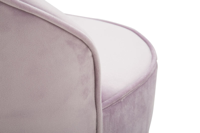 mini sedia moderna in tessuto rosa con metallo colore oro