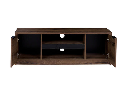 mobili porta tv vani e ante laterali in legno oak monaster e nero lucido