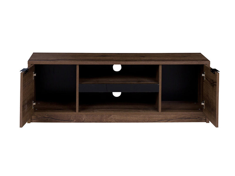 mobili porta tv vani e ante laterali in legno oak monaster e nero lucido