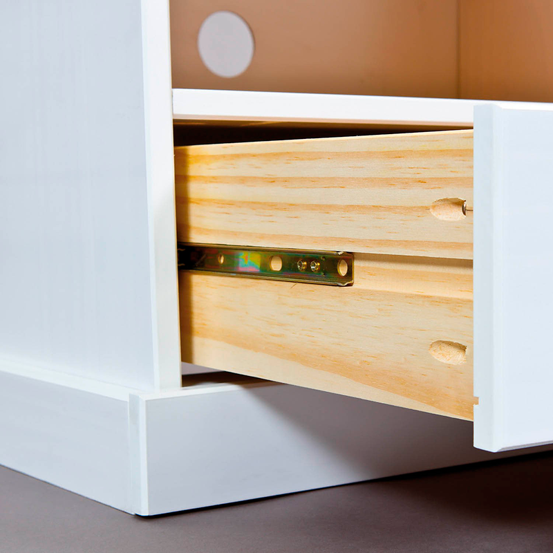 August - Mobile basso porta tv moderno bicolore in legno cm 180X45,5X41h