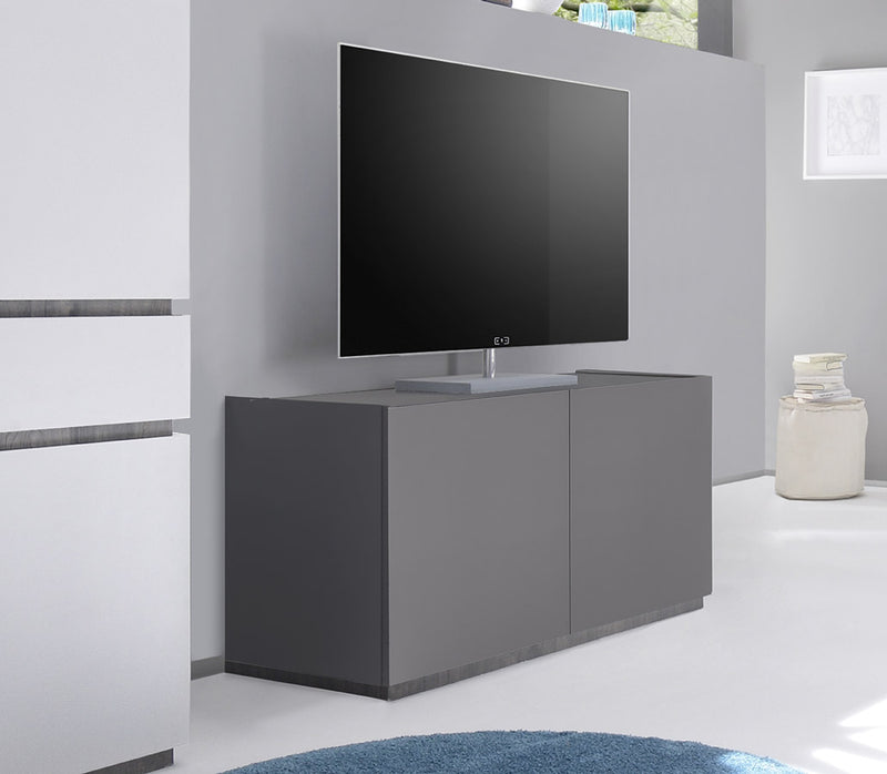 Candelma - Mobile 2 ante in legno grigio porta tv alto cm 123x51x64h - vari colori