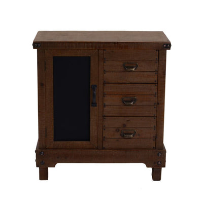 Mobile con anta lavagna e cassetti in legno di abete cm 70x35x76h