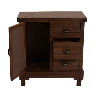Mobile con anta lavagna e cassetti in legno di abete cm 70x35x76h